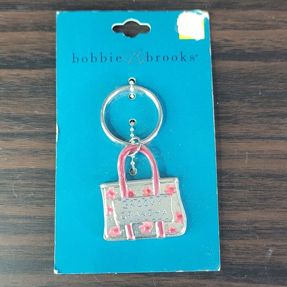 Bobbie & Brooks Groovy Grandma Purse Keychain Ring New